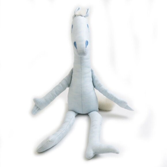 Auth HERMES Stuffed Toy Baby Toy Blue/White Linen - e59721j - Picture 1 of 8